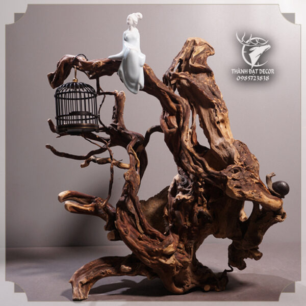 Tượng Gốm Sứ Cô Gái Đọc Sách Trang Trí Tiểu Cảnh, Cây Bonsai, Cây Cảnh, Hòn Non Bộ, Hồ Thủy Sinh, Lũa - Hình ảnh 4