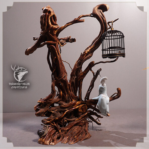 Tượng Gốm Sứ Cô Gái Đọc Sách Trang Trí Tiểu Cảnh, Cây Bonsai, Cây Cảnh, Hòn Non Bộ, Hồ Thủy Sinh, Lũa - Hình ảnh 6