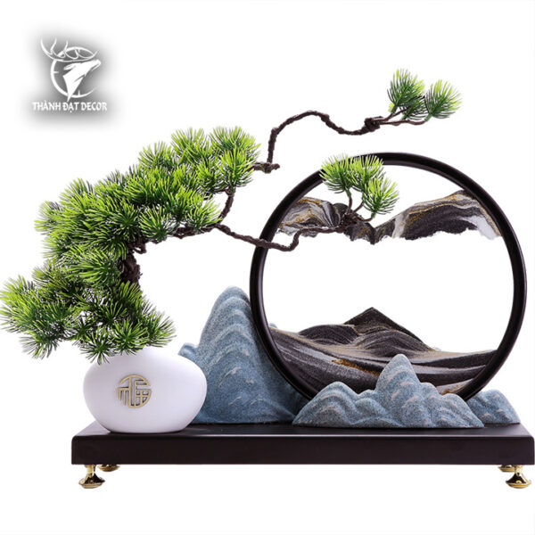 Chậu Cây Tranh Cát Decor Trang Trí Bàn, Phòng Làm Việc, Quà Tặng Tân Gia Khai Trương Sinh Nhật Ý Nghĩa. - Hình ảnh 9