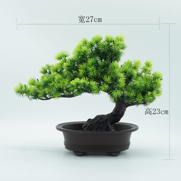 Chậu Cây Tùng Bonsai Bằng Nhựa Trang Trí Tiểu Cảnh, Trang Trí Kèm Các Mẫu Tượng Mini - Hình ảnh 8